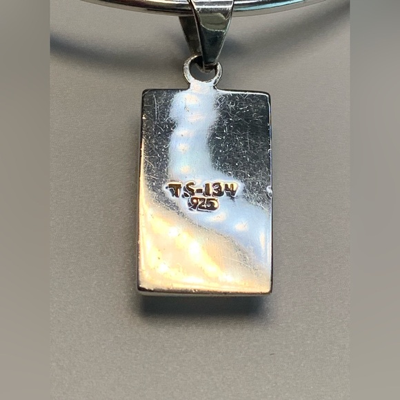 Silpada Sterling Silver Multi-Colored Stone Inlaid Pendant & Sterling Choker - Picture 11 of 13